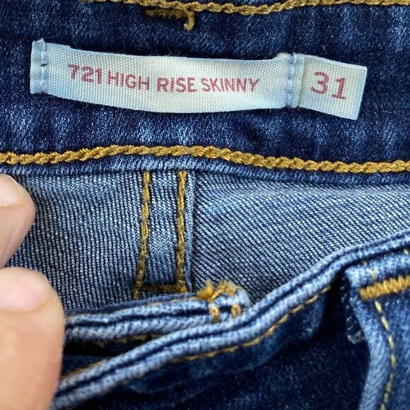 Levis Womens Jeans Size 31 Lot Of Two Ribcage Bell 721 High Rise Skinny Y2K - Picture 4 of 16